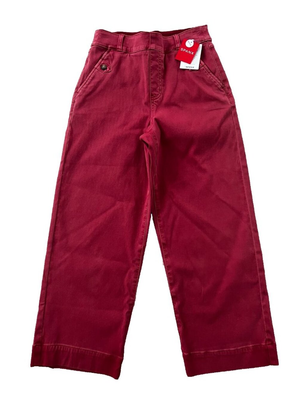 Spanx 20312Q Stretch Twill Cropped Wide Leg Pants Wild Rose ( S )